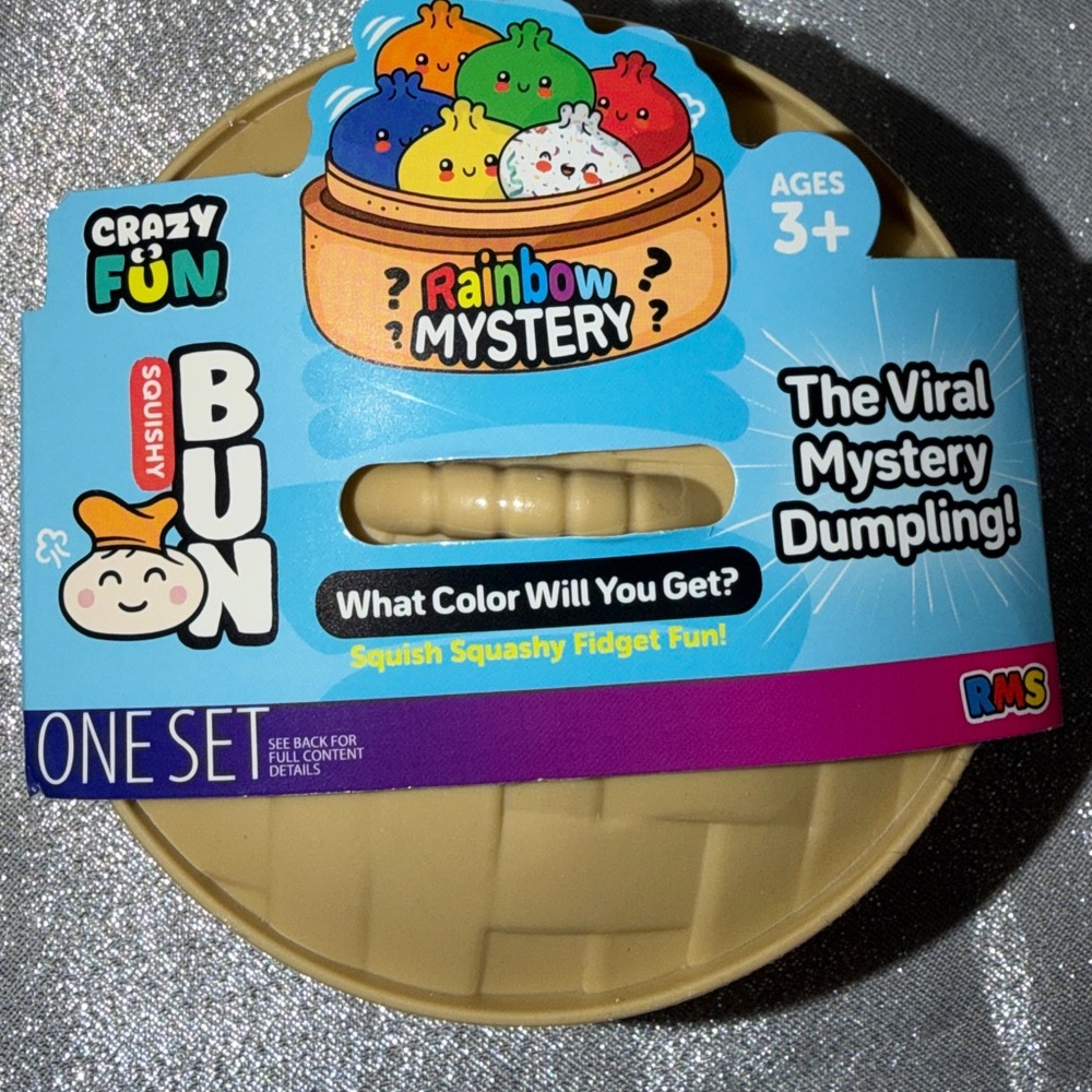 Ships Next Day - (3) Crazy Fun Rainbow Mystery Squishy Bun Dumpling